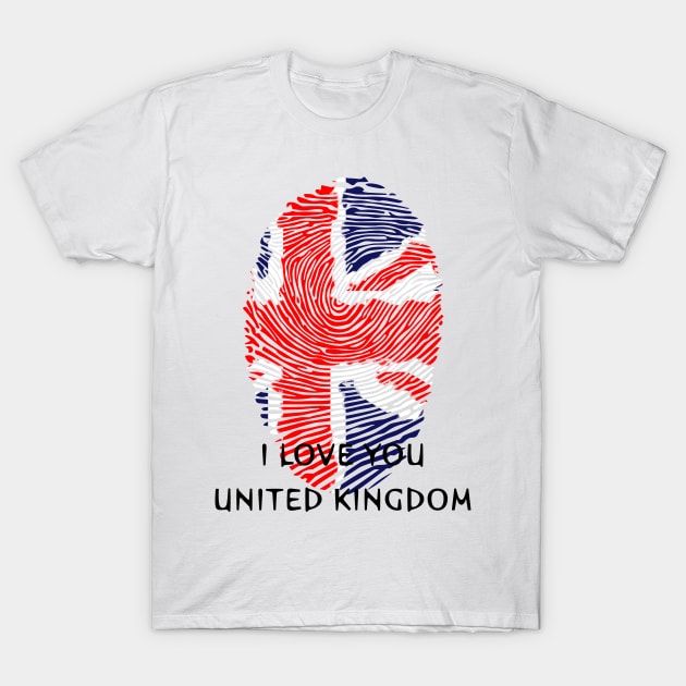 I love you united kingdom T-Shirt by samsaralk